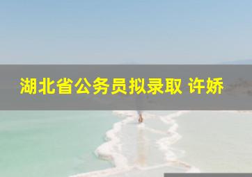 湖北省公务员拟录取 许娇